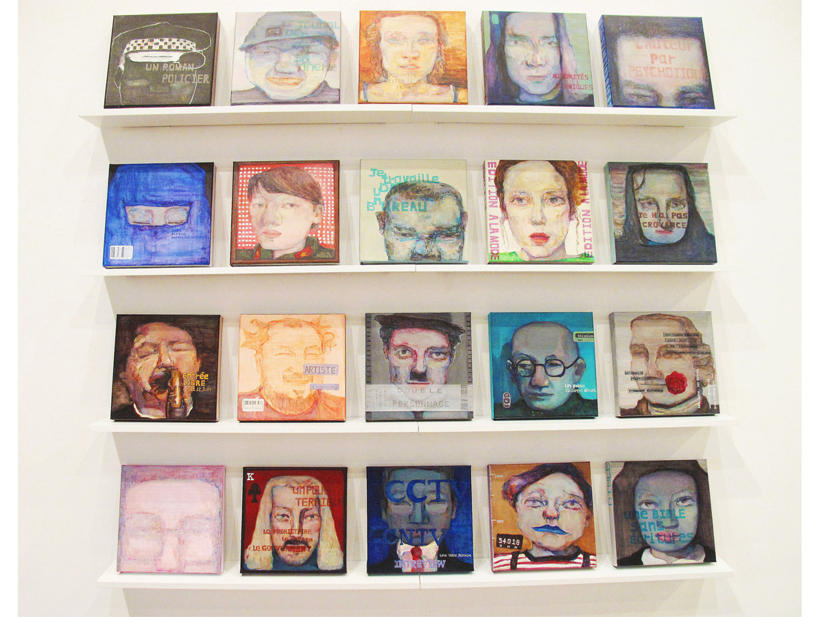 1.Les Journaux Des Portraits,2012,acrylique sur toile,158x180cm,collection particulière