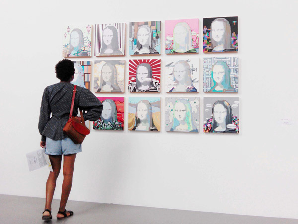Projet De  Monalisa Dédier à ce monde,2015, Acrylique Sur Bois,220x132cm Vue de l'exposition I  